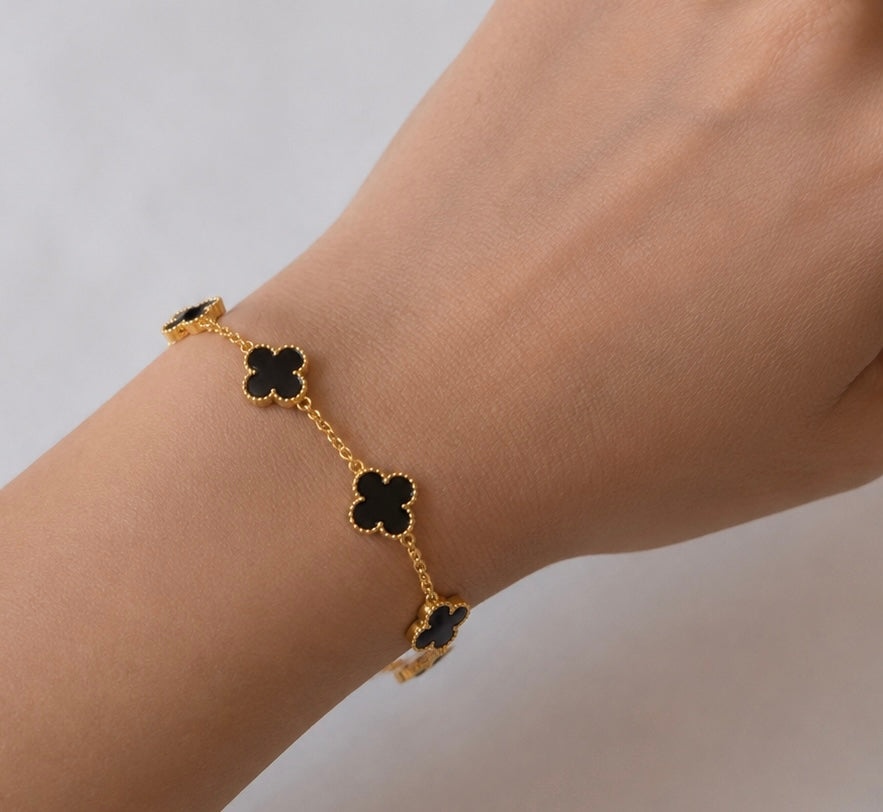 Midnight Clover Bracelet