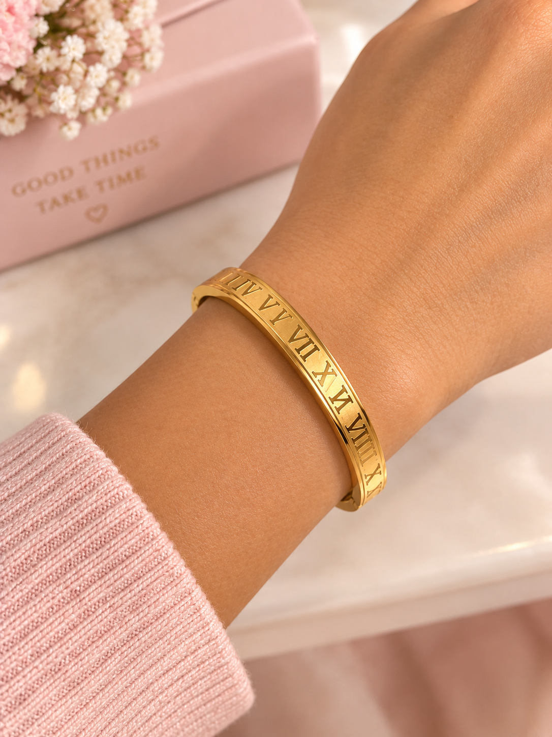 Roman Numeral Bangle