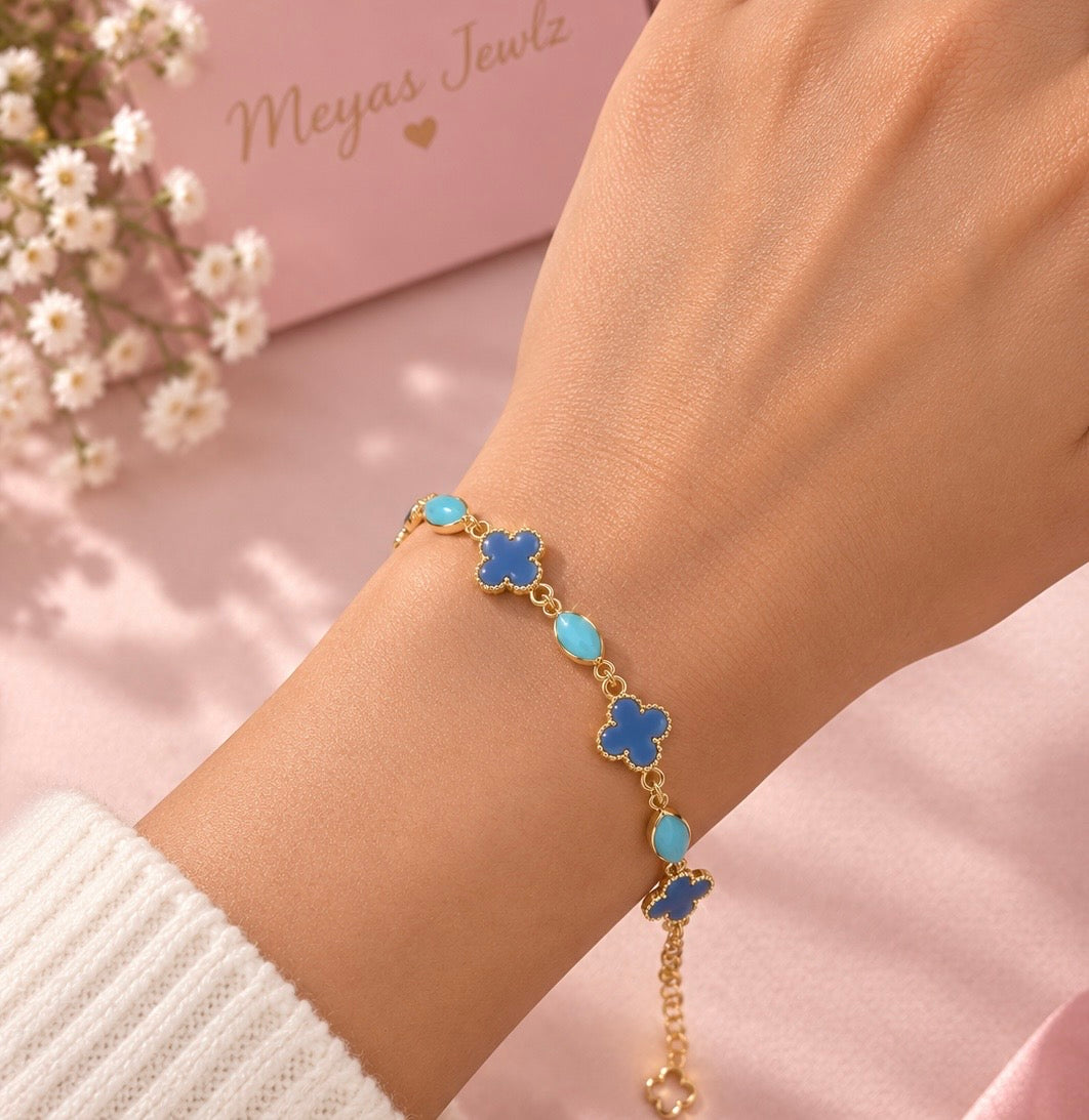Turquoise Clover Bracelet