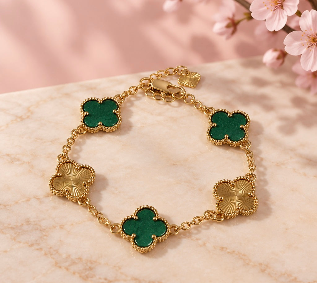 Emerald Clover Bracelet