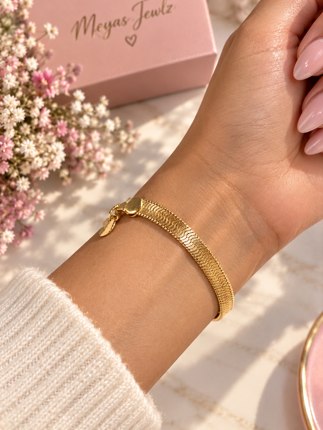 Golden Mesh Bracelet