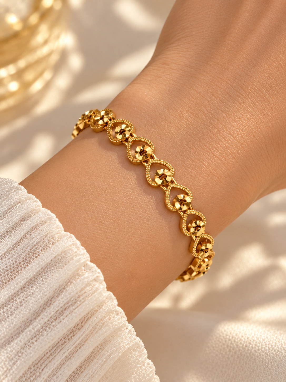 Hearts Linked Bracelet